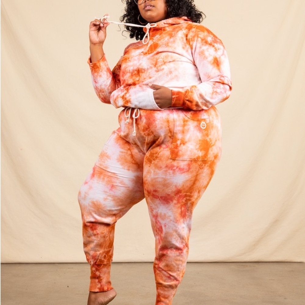 Big Bud Press Orange Tie-Dye Track Pants & Joggers